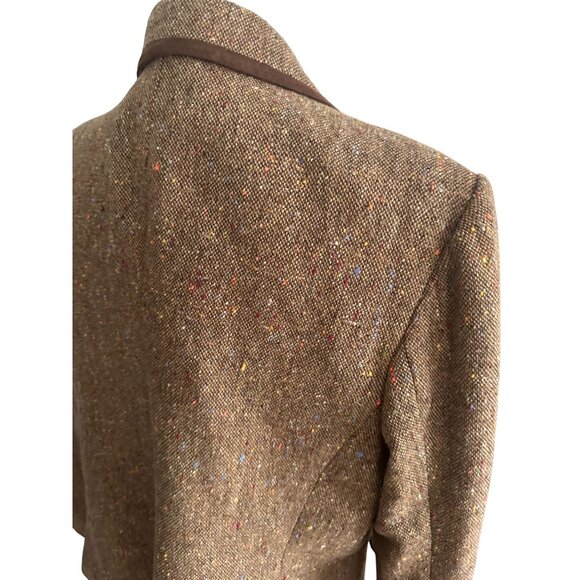 MAGGY LONDON by Nina Leonard Brown Wool Blend Blazer Jacket Size 16 - Picture 5 of 7